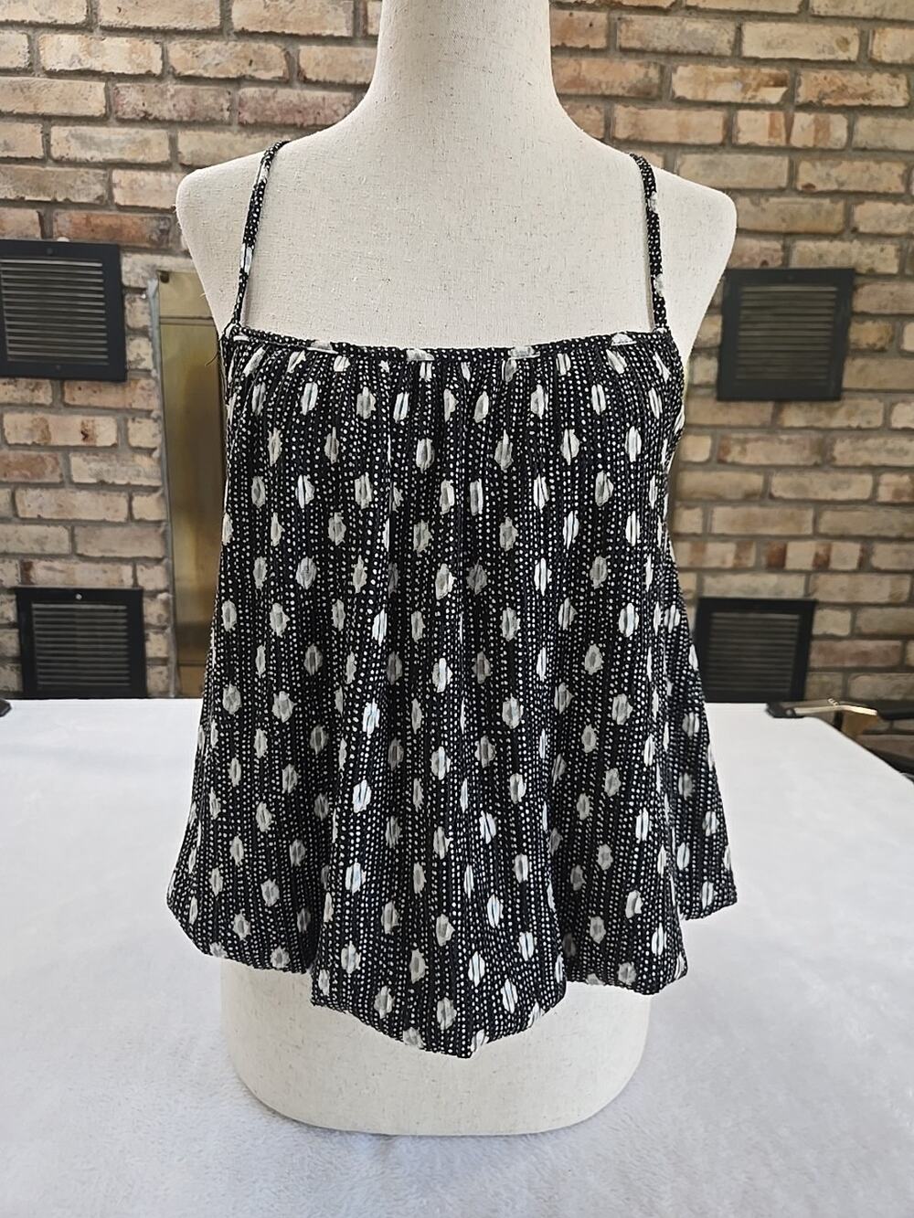 Anthropologie Boho Braided Racerback Cropped Tank Top Womans Sz Sm Festival Cami